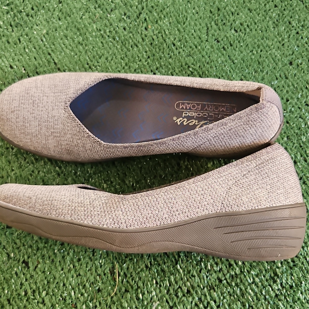 Skechers Womens Stretch Fit Wedge Canvas Shoes Heather Gray Size 7.5 - Picture 9 of 9